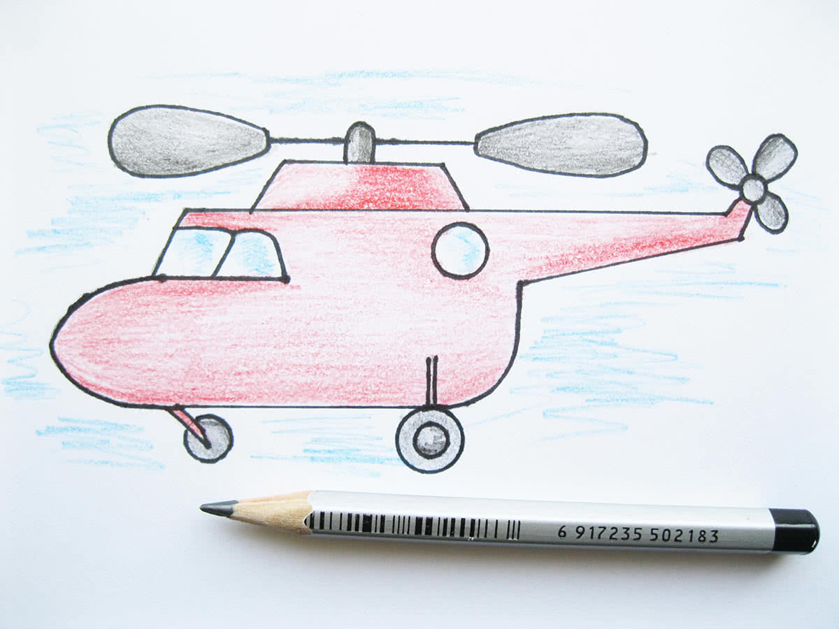 Как рисовать вертолет