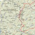 Berömda nationalparker i södra Ural metodologisk utveckling på omvärlden (seniorgrupp) på ämnet Urals nationalparker på kartan