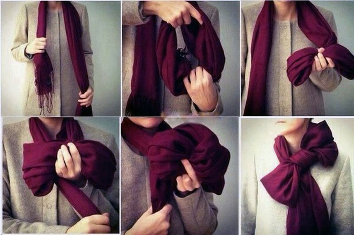 Как завязать шарф пошаговое
